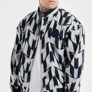 Messi x SikSilk Navy Monogram Bomber