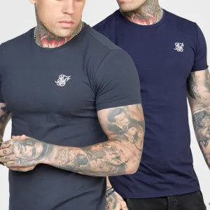 Grey Twin Pack Muscle Fit T-Shirt
