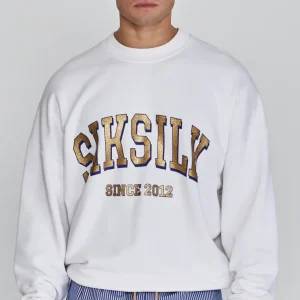 White Varsity Sweater
