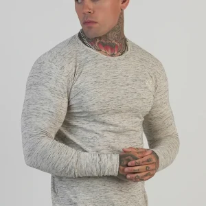 White LS Marl T-Shirt
