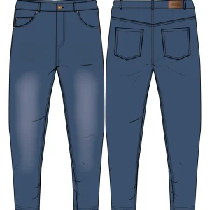 Washed Light Blue Tapered Fit Jeans