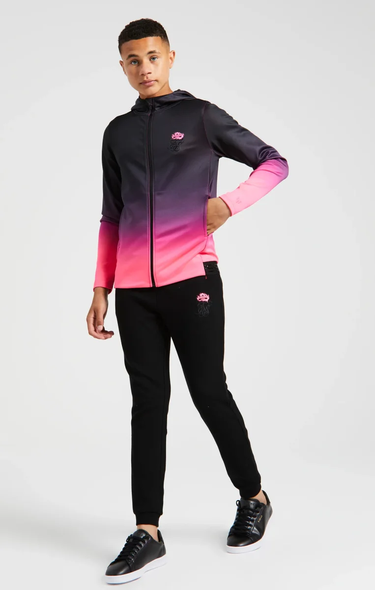 Boys Messi x SikSilk Pink Fade Zip Thru Hoodie – Bild 6